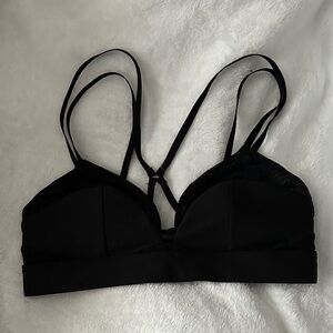 ALO Black Strappy Bralette sexy mesh detailing